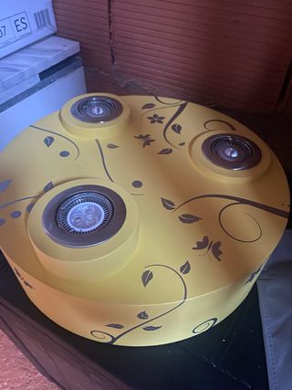 Lámpara Techo 3 Puntos Luz Diseño Floral