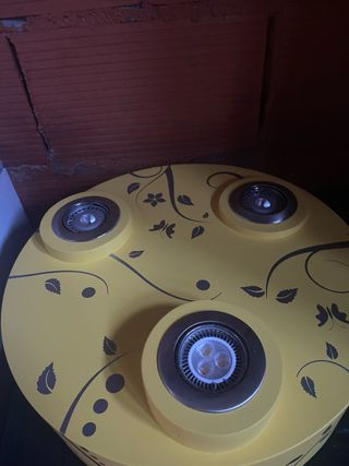 Lámpara Techo 3 Puntos Luz Diseño Floral