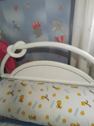 Cama blanca 105cm con somier