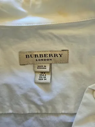 Camisa Burberry Mujer Blanca Talla 6