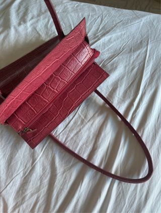 Borsa Lancel Mano/Spalla Pelle Rosso Oro