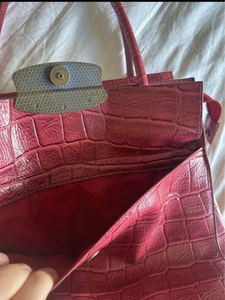 Borsa Lancel Mano/Spalla Pelle Rosso Oro