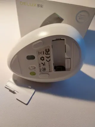 Ratón Ergonómico Delux Gris/Blanco