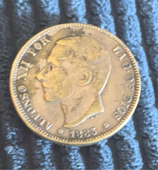 Moneda Antigua Plata 2 Pesetas 1883
