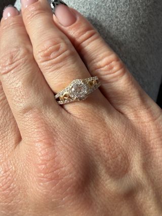 Anillo Solitario Circonitas Oro 14k