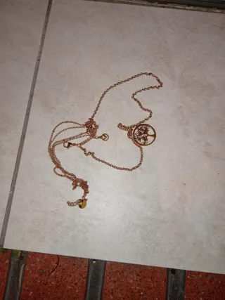 Cadena de oro con colgante árbol de la vida