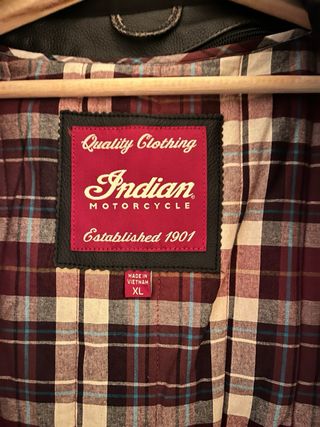 Chaqueta Cuero Indian Motorcycle Negra