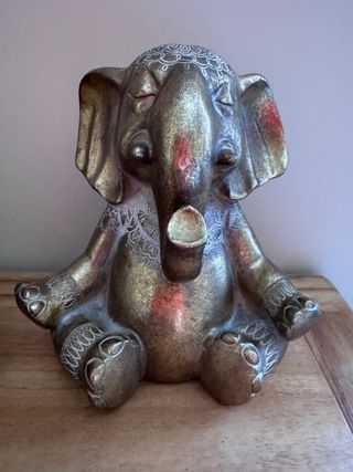 Set 2 Elefantes Mandalas Bronce