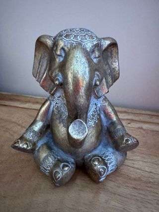Set 2 Elefantes Mandalas Bronce