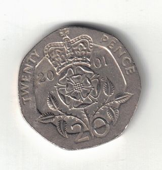 Moneta Regno Unito 20 Pence 2001