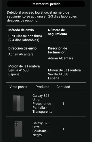 Samsung Galaxy S25 Ultra + Funda Rhinoshield