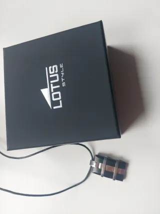 Colgante Cordón Hombre Negro y Plata