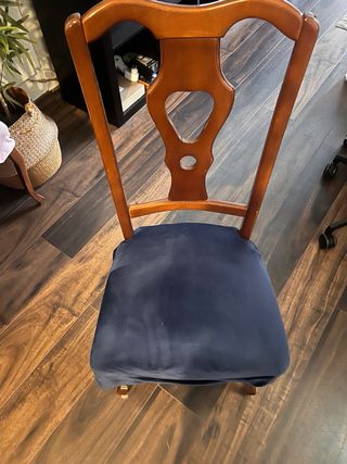 URGE Mesa comedor y 6 sillas madera vintage