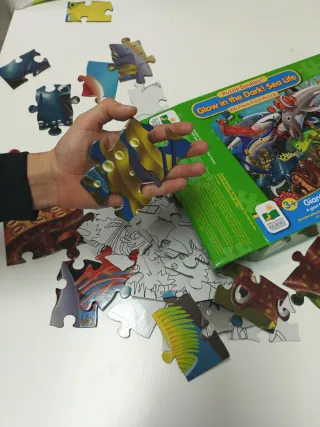 Puzzle Doble Brillo Oscuridad Vida Marina