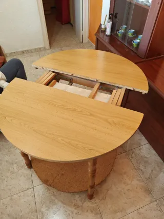 Mesa camilla redonda 90cm extensible