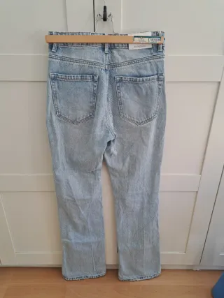 Pantalones Flare Azules Stradivarius Rotos