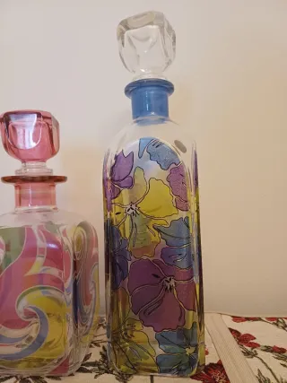 Set 2 Vasi Decorativi in Vetro