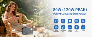 Altavoz Karaoke Bluetooth 120W Negro/Plata