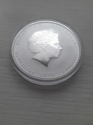Moneda Plata 2 Oz Lunar Tigre 2010