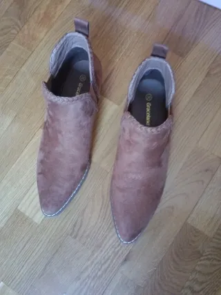 Botines beige/marrón