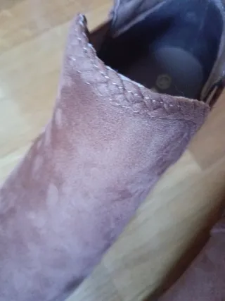 Botines beige/marrón