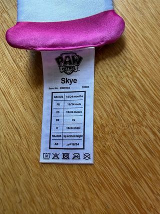 Disfraz Skye Patrulla Canina.