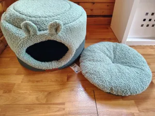 Caseta Cueva Cama Perro Gato Verde