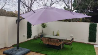 Parasol grande gris