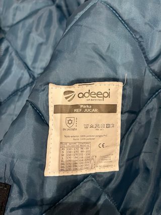 Parka de trabajo Adeepi Talla S Azul Marino