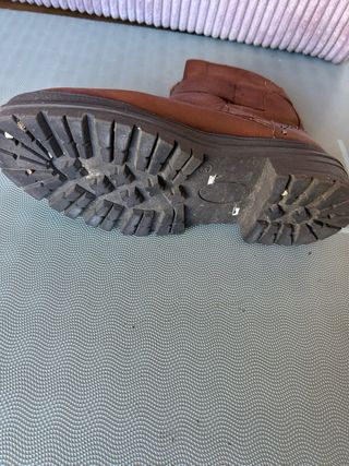 Botines de piel marrón talla 37
