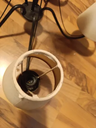 Lámpara de techo metal y tela