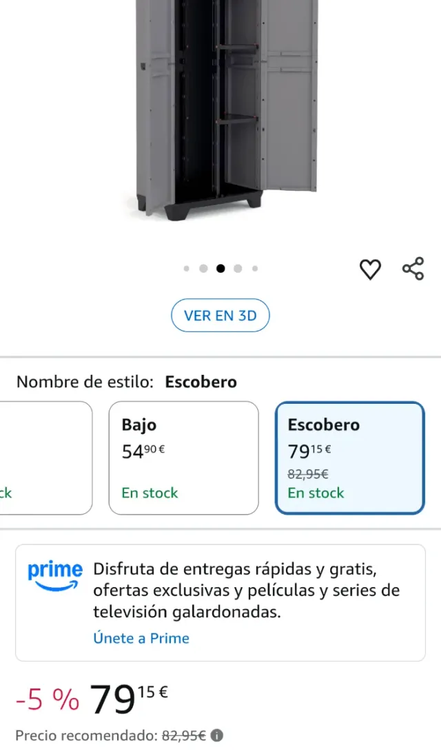 Armadio Keter Stilo in plastica grigio/nero