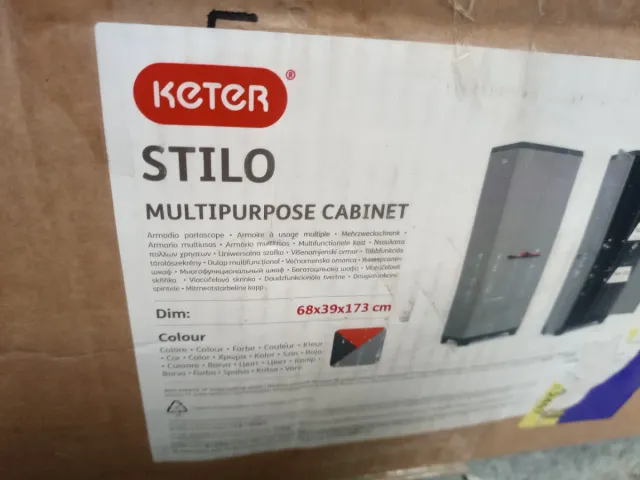 Armadio Keter Stilo in plastica grigio/nero