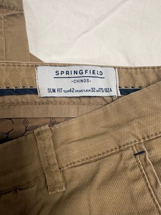 Pantalón Chino Springfield Talla 42 Marrón