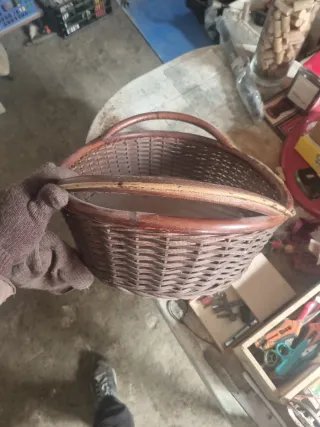 Cesta de mimbre ovalada