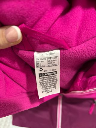 Traje Nieve Niña Wedze Rosa