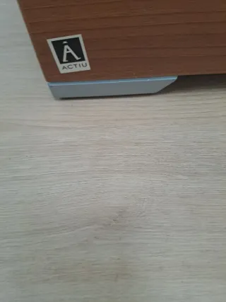 Mesa de despacho de madera maciza.