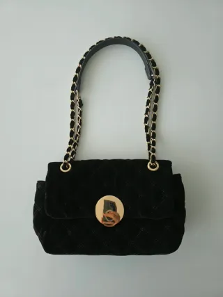 Bolso terciopelo marrón chocolate.  No es de Zara