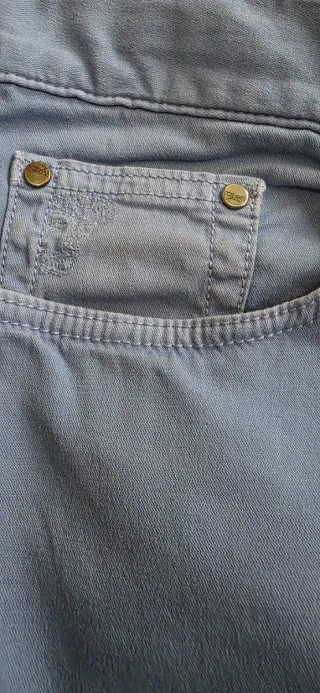 Pantalones Versace Collection Azul Pastel Talla 32