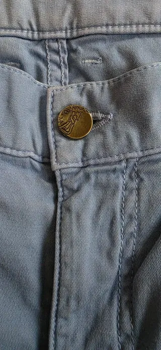 Pantalones Versace Collection Azul Pastel Talla 32