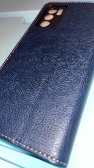 Custodia in pelle blu per OPPO A16/16S/54S