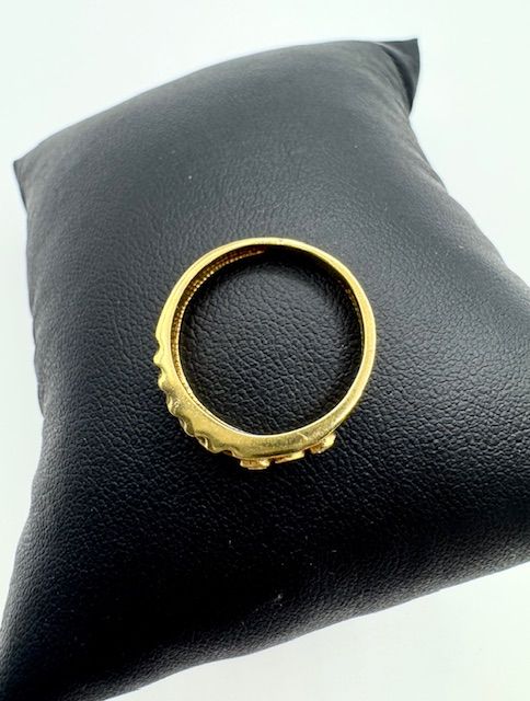 PROMO!! ANILLO 3 PIEDRAS ORO 18K
