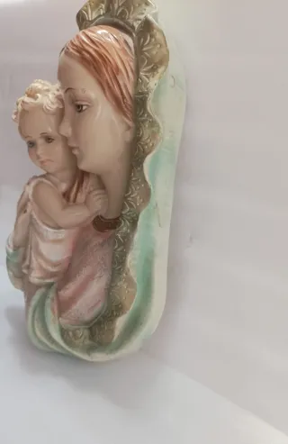 Decoración Vintage años 70 - Virgen con Niño