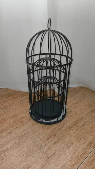 3 Jaulas Decorativas de Metal Negras