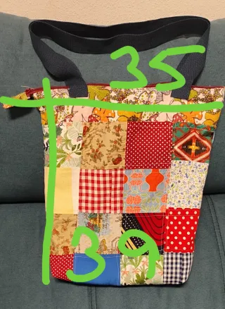 Bolso de hombro patchwork multicolor artesanal