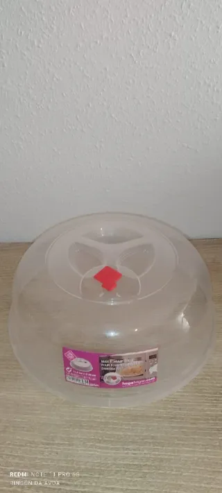 Tapa para microondas transparente