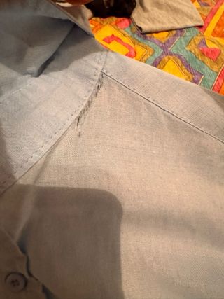 Camicia misto lino azzurra