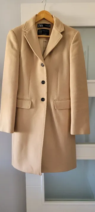 Abrigo Zara Camel Impecable