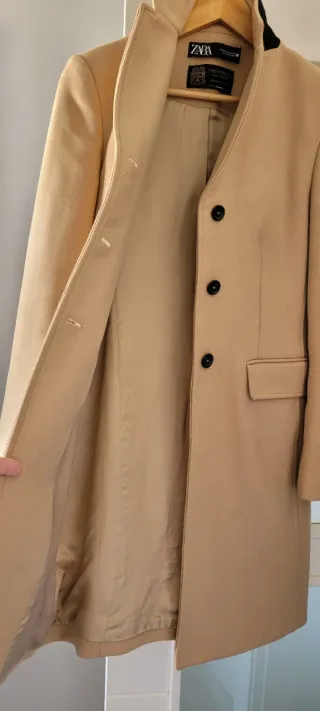 Abrigo Zara Camel Impecable