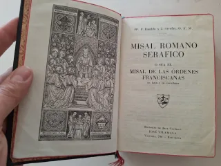 Misal Romano Serafico latino español, 1943